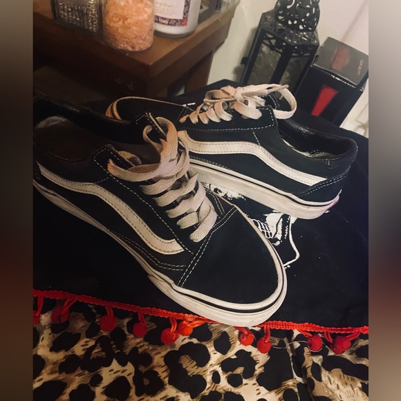 Vans Sk8-Lo Black & White Skate Shoes, size 6 - Picture 8 of 9